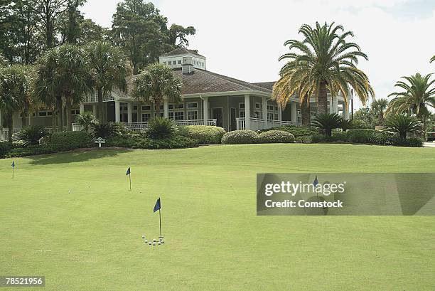 golf course - golf clubhouse - fotografias e filmes do acervo