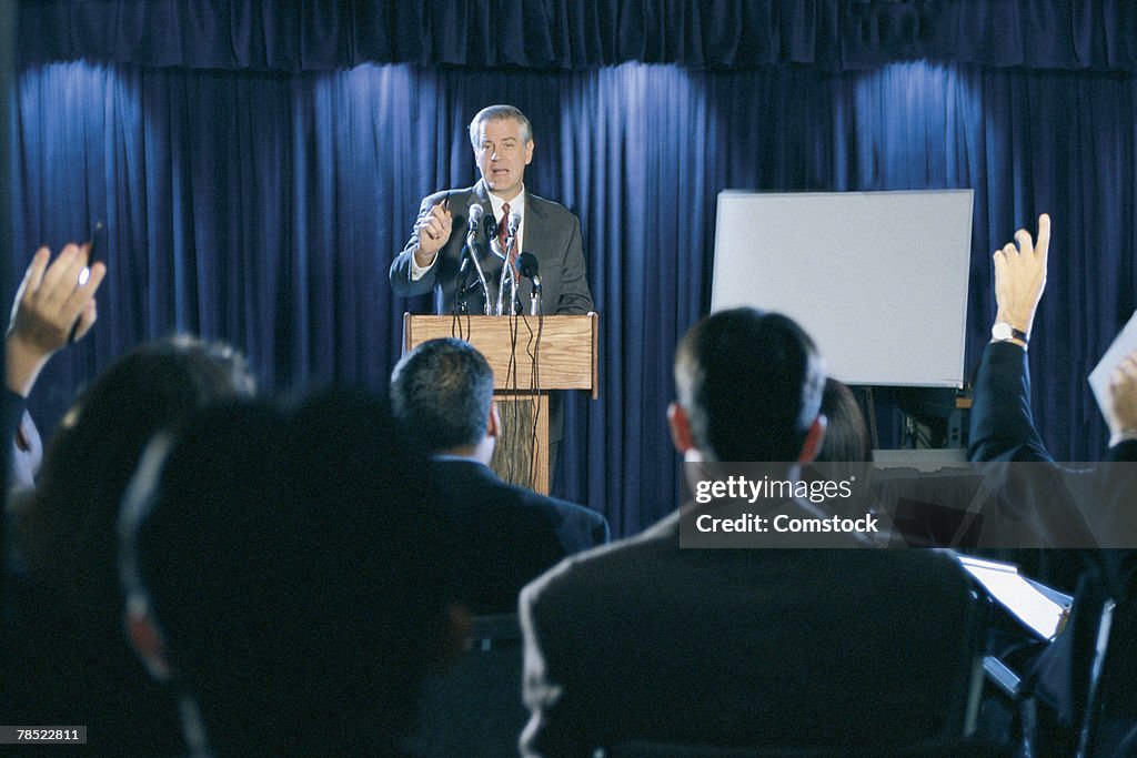 Man giving speech