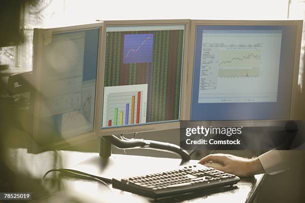 Line Graph On Computer Screen Photos and Premium High Res Pictures ...