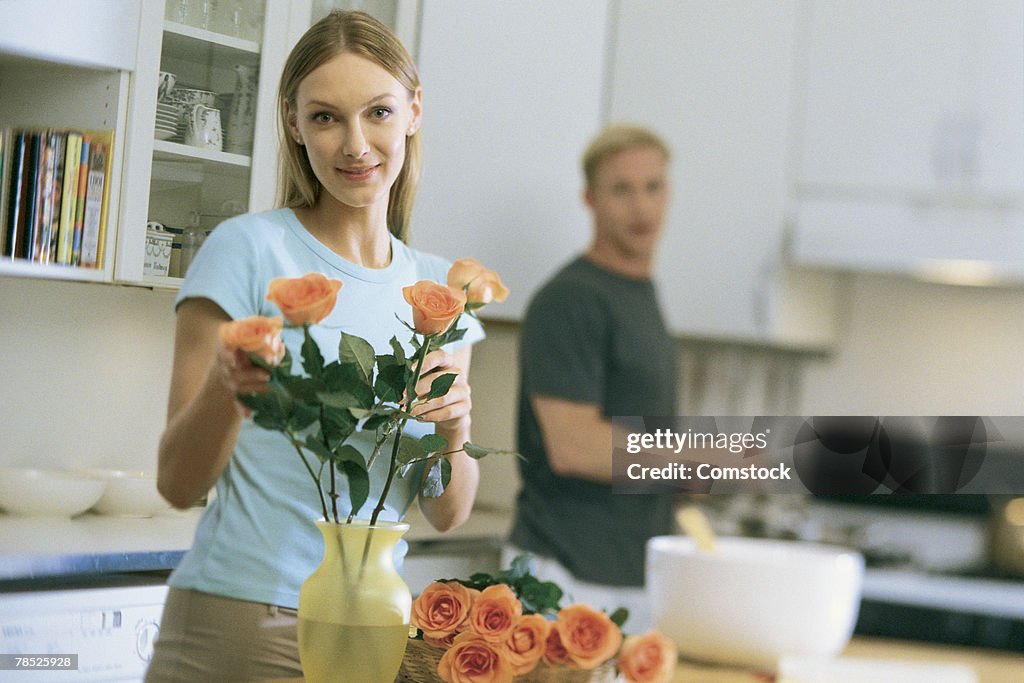 Couple in kitchen