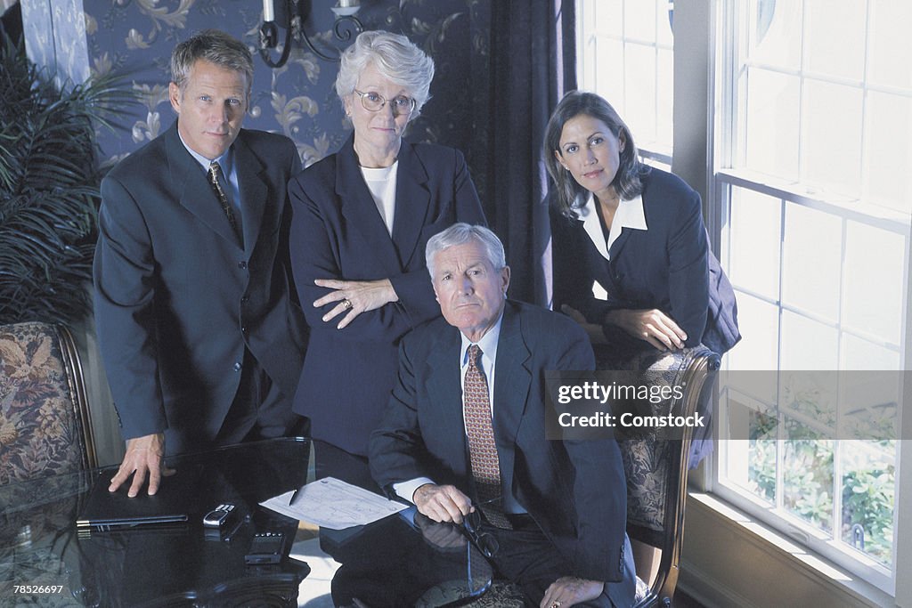 Group portrait of businesspeople