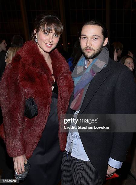 Actress Eva Amurri and designer Chris Benz attend the "Blog.mode Addressing Fashion" reception at The Metropolitan Museum of Art on December 17, 2007...