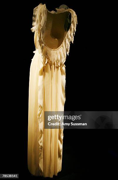 Rodarte evening dress is displayed at the "Blog.mode: addressing fashion" exhibit at the Metropolitan Museum of Art's Costume Institute on December...