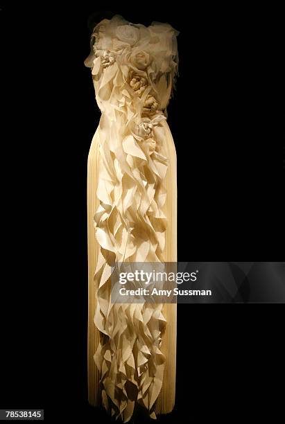 Rodarte evening dress is displayed at the "Blog.mode: addressing fashion" exhibit at the Metropolitan Museum of Art's Costume Institute on December...