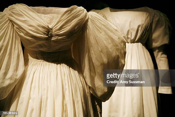 An American underdress, 1830-35, is displayed at the "Blog.mode: addressing fashion" exhibit at the Metropolitan Museum of Art's Costume Institute on...