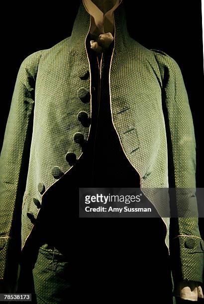 French suit, 1810-12, is displayed at the "Blog.mode: addressing fashion" exhibit at the Metropolitan Museum of Art's Costume Institute on December...