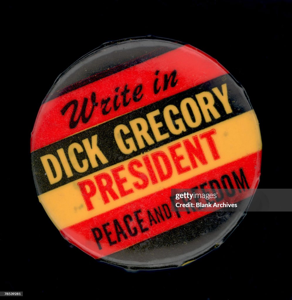 'Dick Gregory; President' Campsign Button