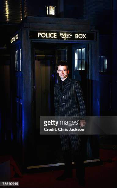 Actor David Tennant arrives for the Gala Screening of the Doctor Who Christmas Episode at the Science Museum on December 18, 2007 in London, England.
