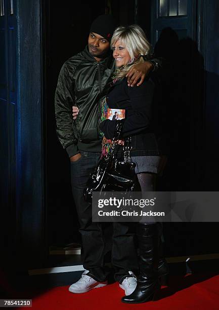 Camille Coduri and Noel Clarke arrive for the Gala Screening of the Doctor Who Christmas Episode at the Science Museum on December 18, 2007 in...