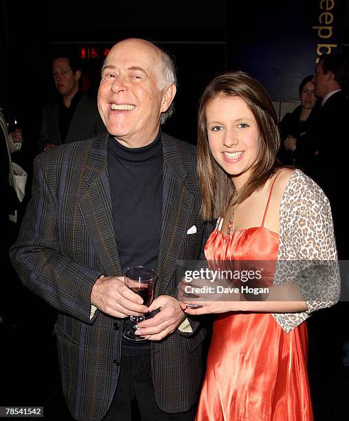 Actor Clive Swift and his guest attend the gala screening of the 'Dr Who' Christmas episode at the Science Museum on December 18, 2007 in London,...
