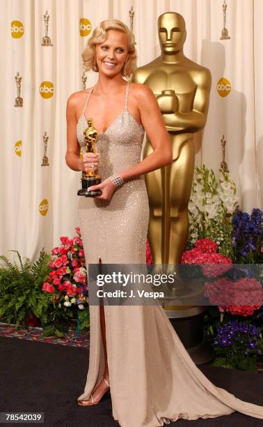 Charlize Theron, winner for Best Actress for "Monster"