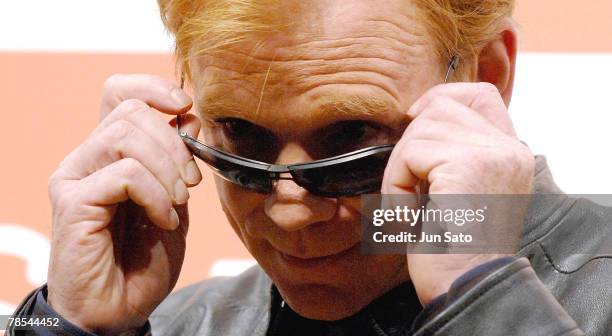 Actor David Caruso attends "CSI: Miami" press conference at Park Tower Hall on December 18, 2007 in Tokyo, Japan.