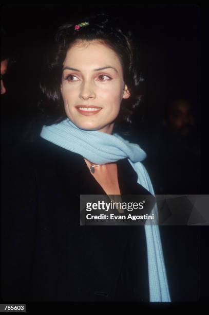 Actress Famke Janssen attends the premiere of the film "Jerry Maguire" at Pier 88 December 6, 1996 in New York City. The film tells the story of a...