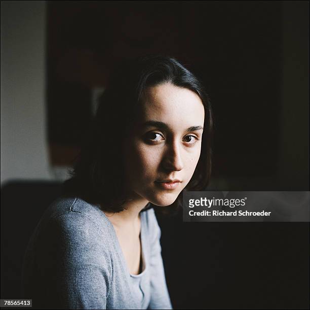 Melanie, daughter of Ingrid Betancourt poses at a portrait session in Paris on February 7, 2007.