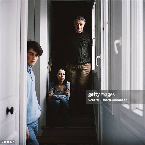 Ingrid Betancourt's Family poses at a portrait session in Paris on February 7, 2007.