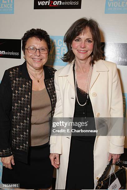 S Patti Giggans and Sally Field at the Peace Over Violence Annual Humanitarian Awards Dinner at the Beverly Hills Hotel on November 9, 2007 in...