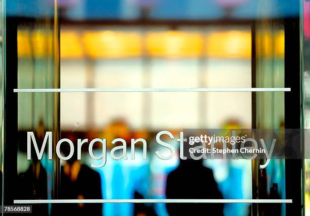 The Morgan Stanley sign is seen at their world headquarters December 19, 2007 in New York City. Morgan Stanley, America's second largest investment...