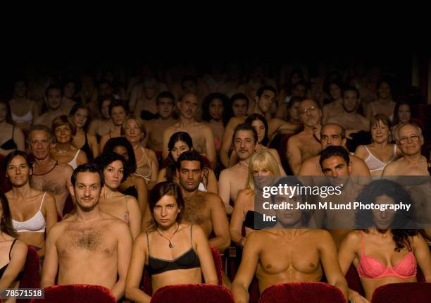 hispanic people wearing underwear in theatre - comedy audience stock pictures, royalty-free photos & images