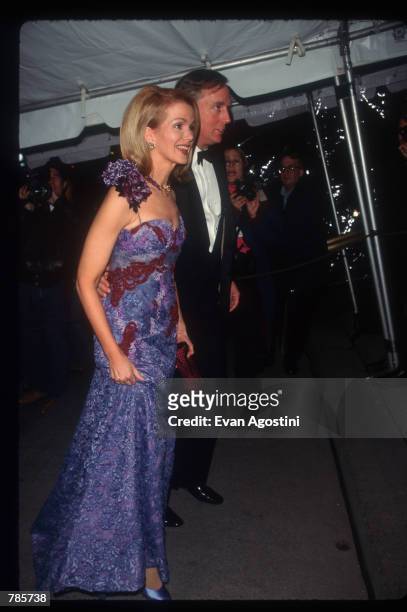 Socialites Blaine and Robert Trump attend the Costume Institute Gala December 9, 1996 in New York City. The Metropolitan Museum of Art holds the...