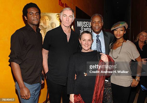 Musician Gary Clark Jr., filmmaker John Sayles, producer Maggie Renzi, actor Danny Glover and actress Yaya DaCosta attend a celebration of the Museum...