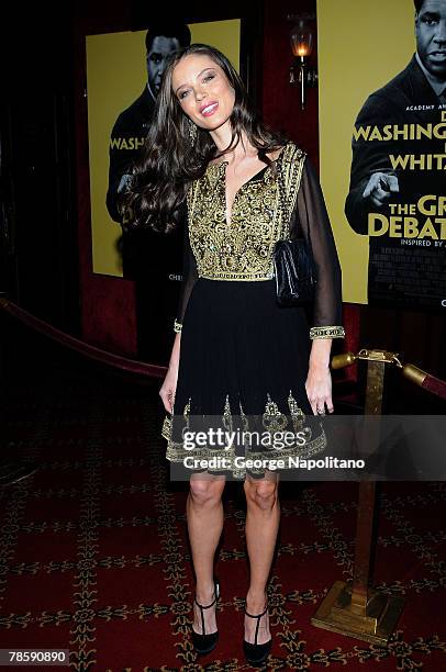 Designer Georgina Chapman attend "The Great Debaters" New York premiere at the Ziegfeld Theater on December 19, 2007 in New York City.