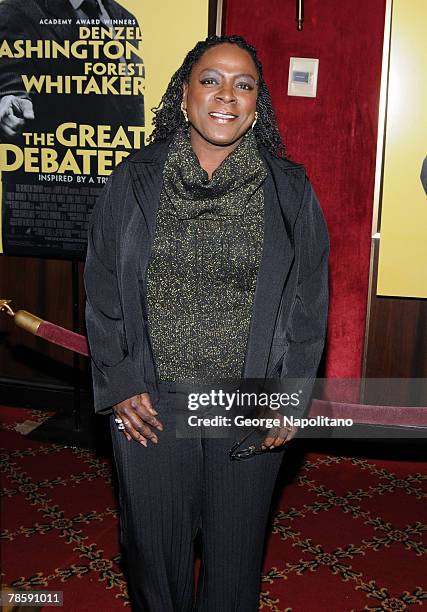 Musician Sharon Jones attends "The Great Debaters" New York reception at Ziegfeld Theater on December 19, 2007 in New York City.