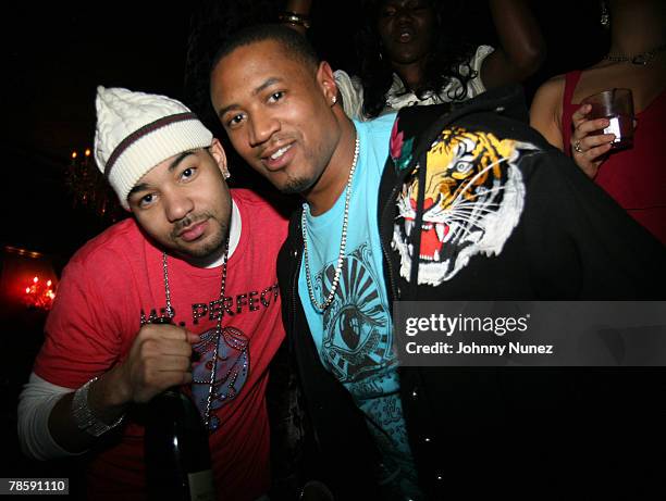 Envy and Hollywood Chuck attends LeBron James' 23rd Birthday Party at Runway December 18, 2007 in New York City.