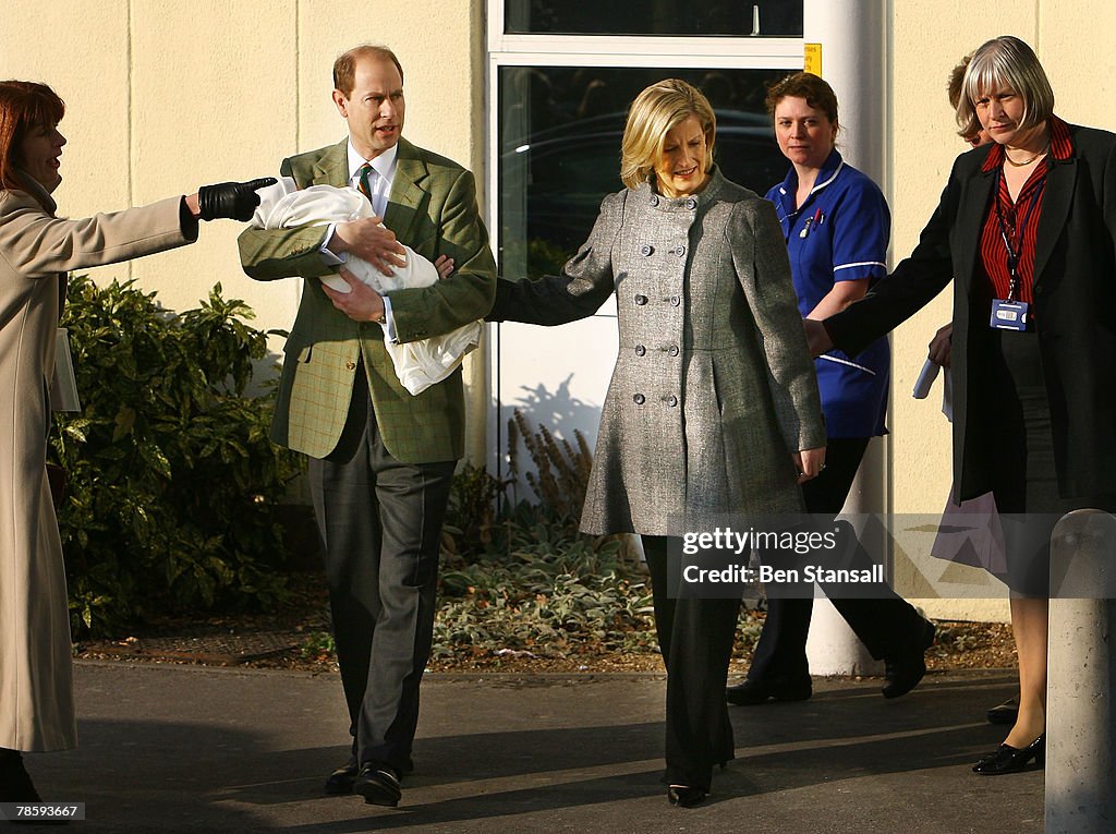 Prince Edward And The Countess Of Wessex Leave Hospital