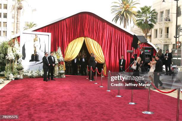 Academy Awards red carpet atmosphere