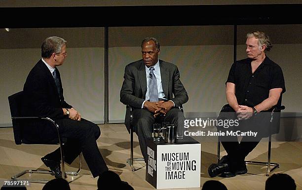 David Schwartz,Curator of The Museum of The Moving Image, Actor Danny Glover and Writer\Director John Sayles attend The Museum of The Moving Image...