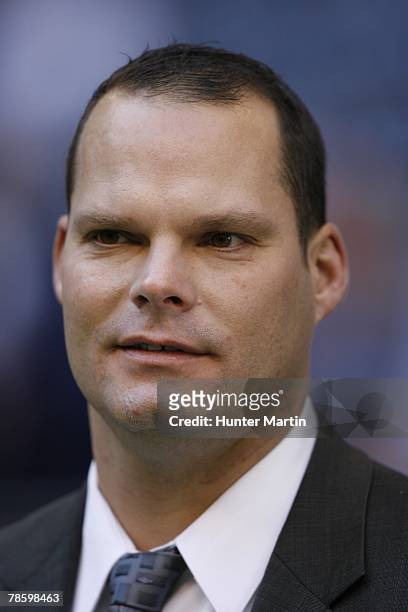 General Manager Tom Heckert of the Philadelphia Eagles stands on the sideline before a game against the Dallas Cowboys on December 16, 2007 at Texas...
