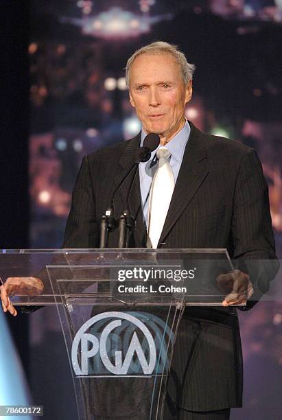 Clint Eastwood presents the Vanguard Award to Terry Semel