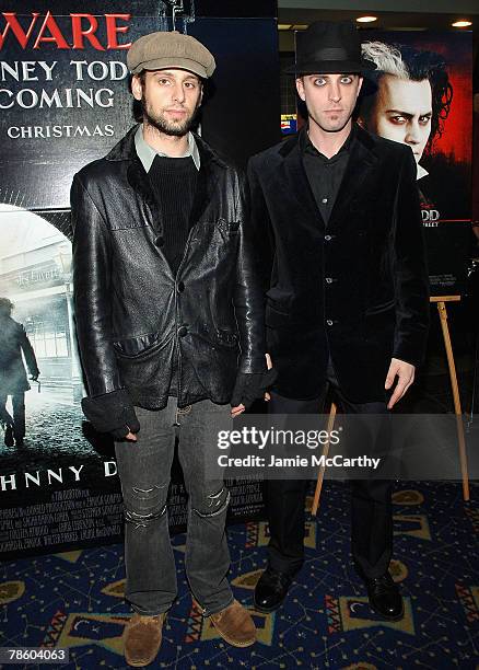 Members of the band Ours attend the "Sweeny Todd: The Demon Barber of Fleet Street" Special Screening for the Goth Community at Clearview Chelsea...