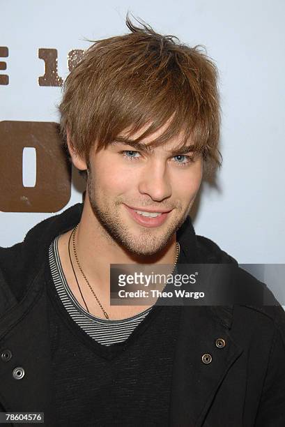 Chace Crawford Visits MTV's TRL Studios in New York City on December 17. 2007