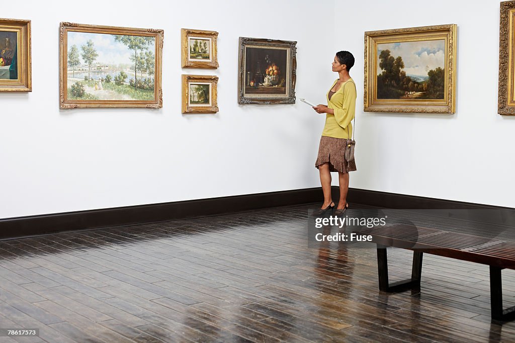 Woman at Art Gallery