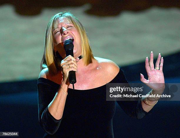 Barbra Streisand sings "You'll Never Walk Alone" to close the 53rd Annual Primetime Emmy Award Show.