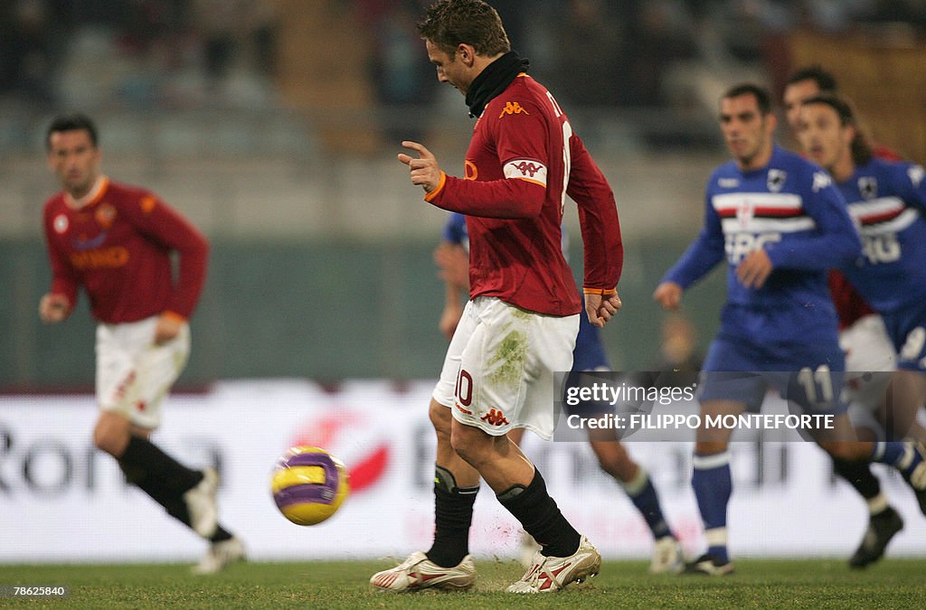 AS Roma's forward and captain Francesco