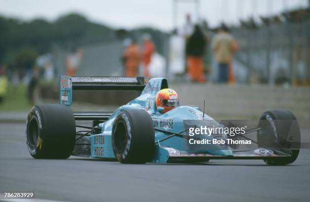Brazilian racing driver Mauricio Gugelmin drives the Leyton House March Racing Team March 881 Judd CV 3.5 V8 to finish in 4th place in the 1988...
