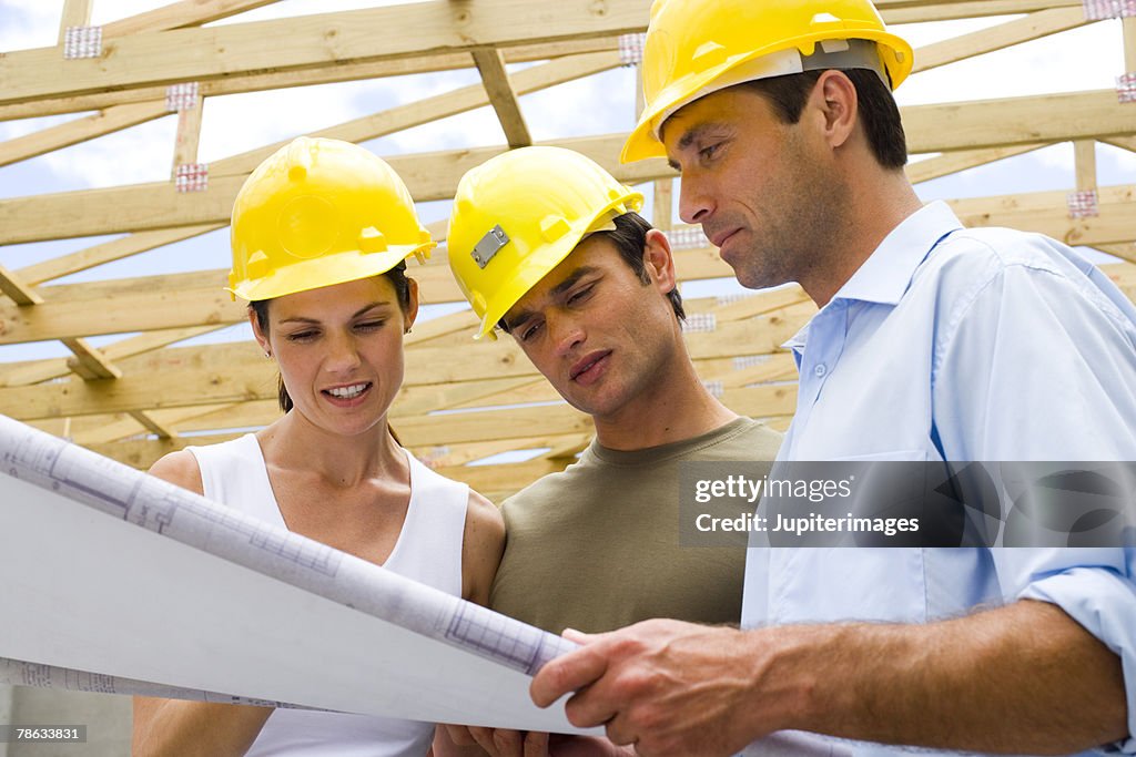 Couple with contractor