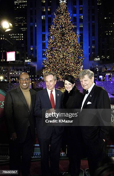 Al Roker, NYC Mayor Michael Bloomberg, Megan Mullally and Jerry L. Speyer