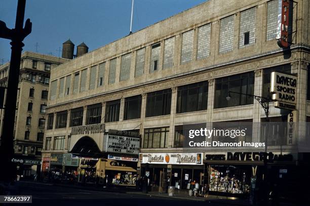 General view of the exterior of Madison Square Garden in April, 1954 in New York, New York. Madison Square Garden5401