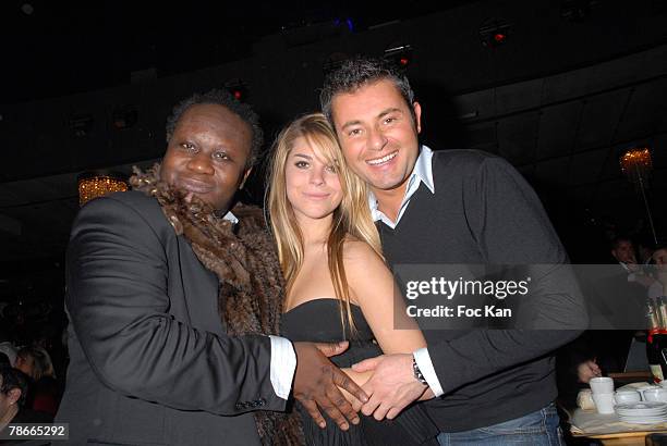 Magloire, Sophie Tapie and Jerome Anthony attend the Trophees de La Nuit 2007 Ceremony Dinner Party at the Lido Cabaret on November 19, 2007 in...