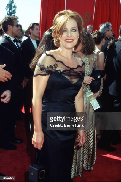 Gillian Anderson attends the Fiftieth Emmy Awards September 13, 1998 in Los Angeles, CA. Actress Anderson stars as Special Agent Dana Scully on "The...
