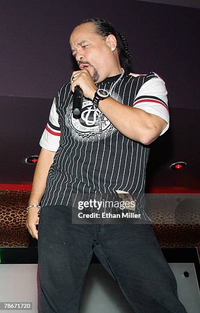 Actor/rapper Ice-T hosts the New Year's weekend kickoff party for Prive Las Vegas inside the Planet Hollywood Resort & Casino early December 29, 2007...