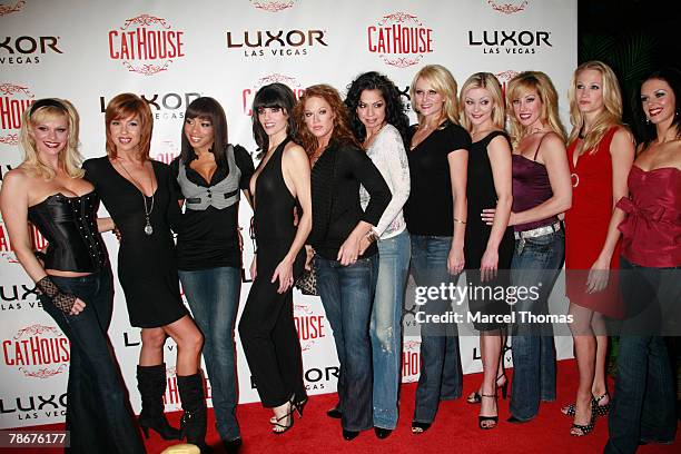 The Fantasy Girls attends the grand opening of the Cathouse resturant, lounge and performance space at the Luxor Hotel and resort December 29 2007 in...