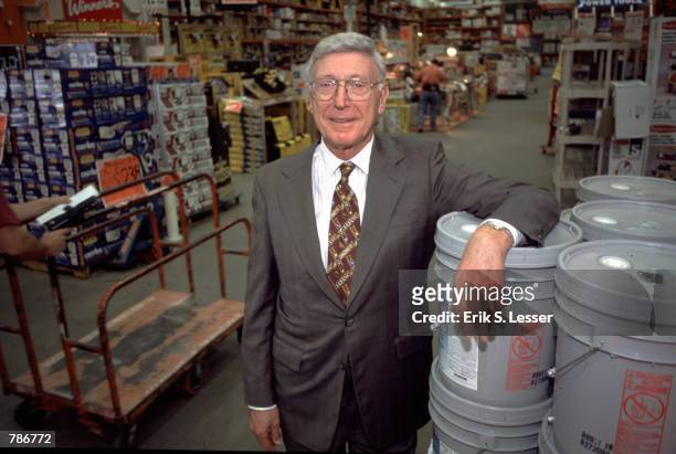 Home Depot CEO Bernie Marcus poses for a portrait in a Home Depot store October 15, 1998.