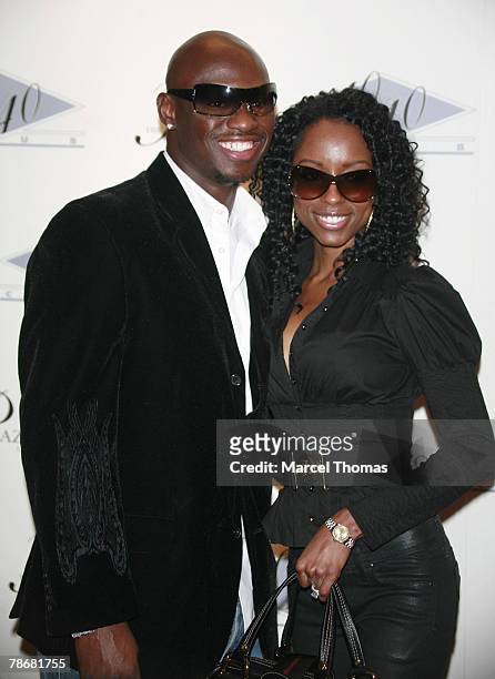 Boxer Antonio Tarver and wife Denise arrives at the Palazzo Hotel for the grand opening of JayZ's 40/40 Club on December 30, 2007 in Las Vegas, Nevada