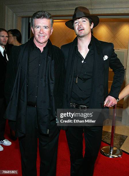 Actor Alan Thicke and his son, singer Robin Thicke, arrive at the opening of Jay-Z's USD 20 million 40/40 Club, a 24,000-square-foot sports bar and...