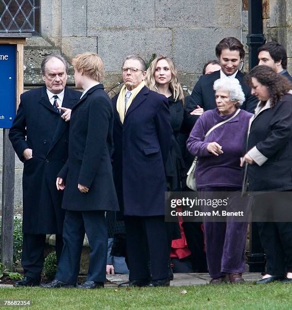 Actor Edward Fox attends the wedding of Billie Piper and Laurence Fox at the Parish Church of St. Mary on December 31, 2007 in Easebourne, West...