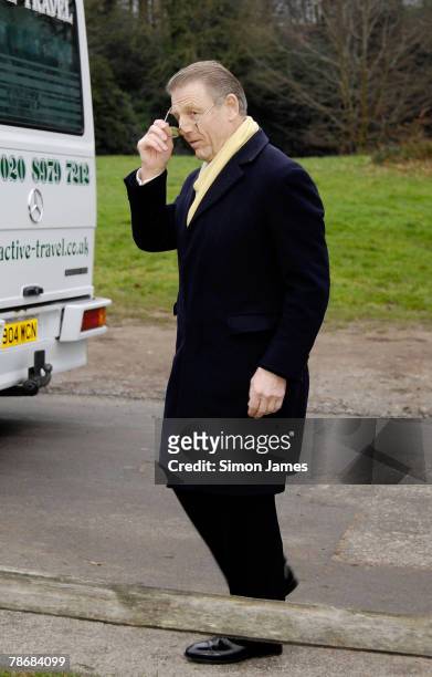 Actor Edward Fox arrives for the wedding of Billie Piper and Laurence Fox at the parish Church of St Mary on December 31, 2007 in Easebourne, West...